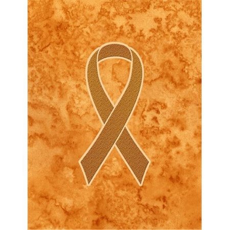 CAROLINES TREASURES Carolines Treasures AN1204CHF Orange Ribbon For Leukemia Awareness Flag Canvas House Size AN1204CHF